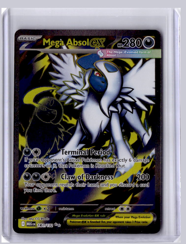 Mega Absol ex 2025 Pokemon Mega Evolution Ultra Rare 161/132