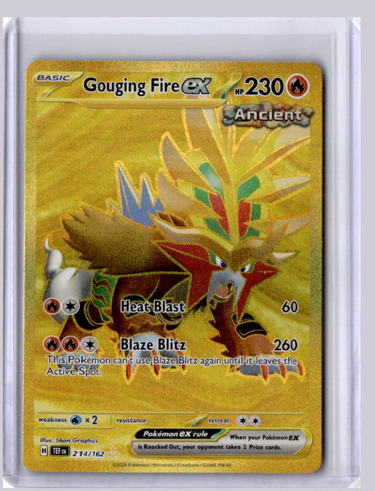 Gouging Fire ex 2024 Pokemon Temporal Forces Hyper Rare 214/162
