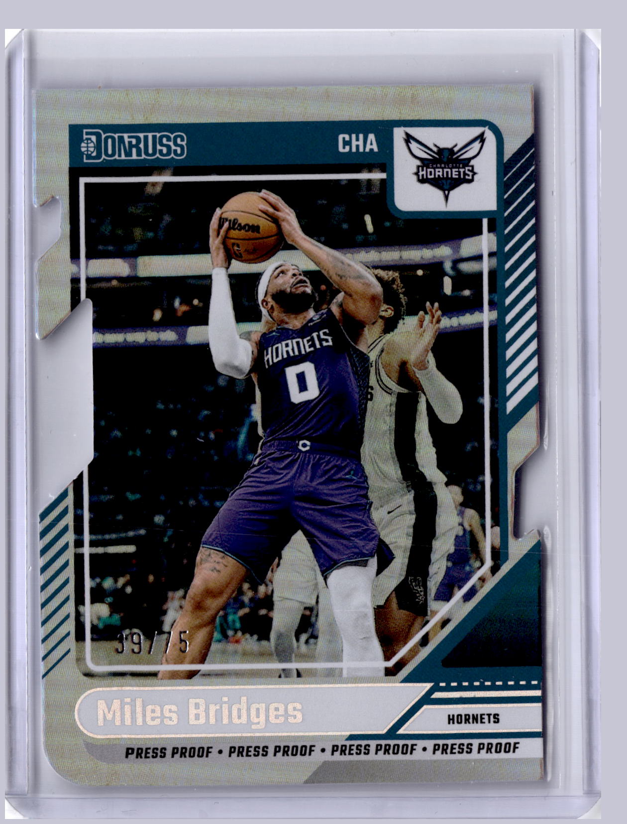 Miles Bridges 2024 Panini Donruss Die Cut Press Proof 39/75