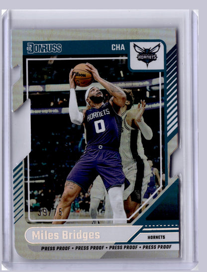 Miles Bridges 2024 Panini Donruss Die Cut Press Proof 39/75