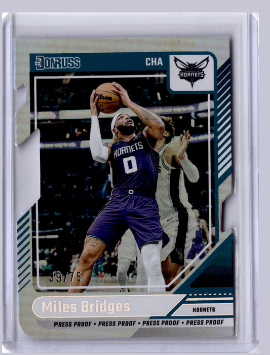 Miles Bridges 2024 Panini Donruss Die Cut Press Proof 39/75