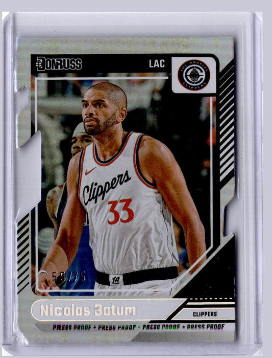 Nicolas Batum 2024 Panini Donruss Die Cut Press Proof 59/75