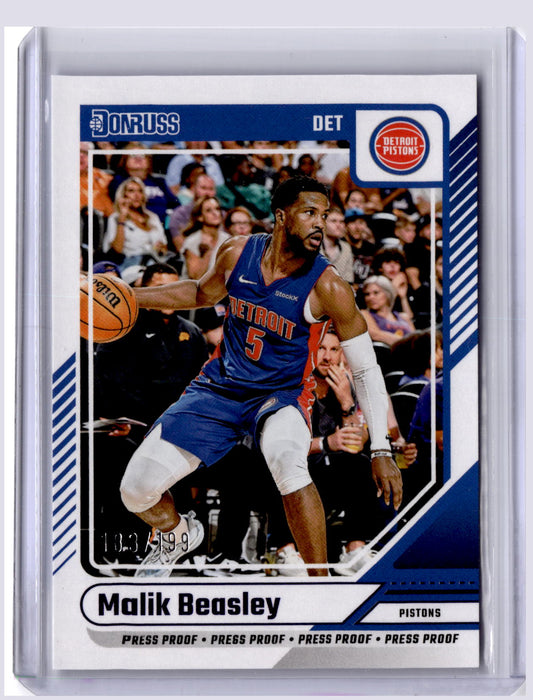 Malik Beasley 2024 Panini Donruss Press Proof 133/199