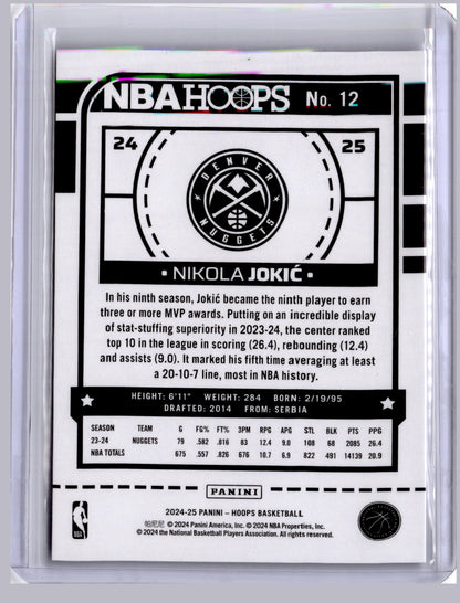 Nikola Jokic 2024 Panini Hoops Silver Foil 76/199