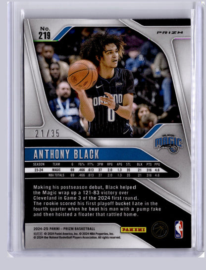 Anthony Black 2024 Panini Prizm Blue Shimmer 21/35