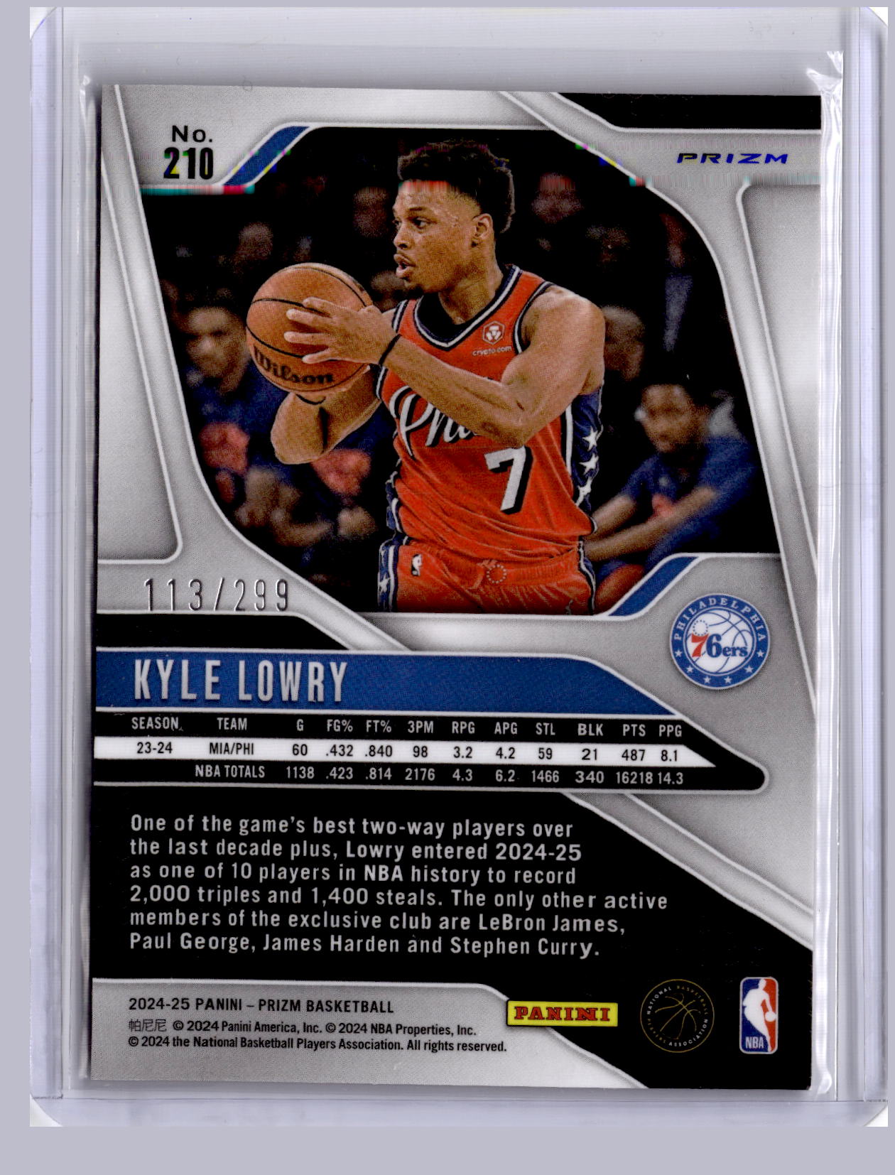 Kyle Lowry 2024 Panini Prizm Red 113/299
