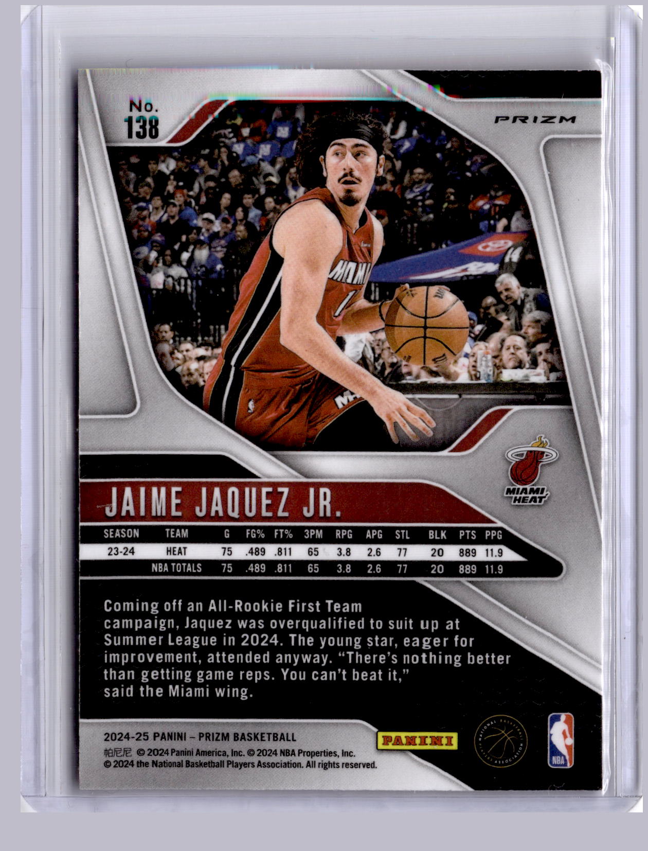 Jaime Jaquez Jr. 2024 Panini Prizm Ruby Wave