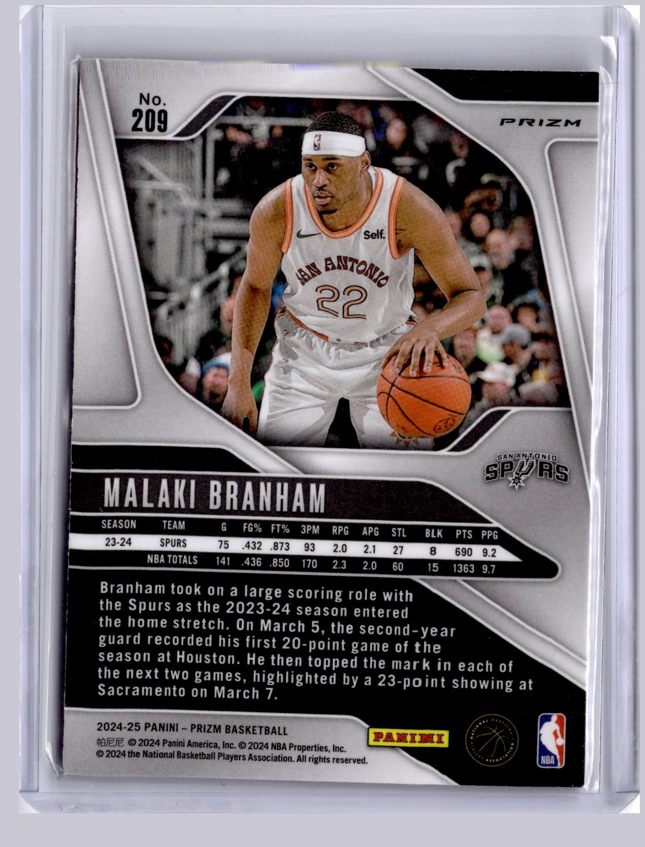 Malaki Branham 2024 Panini Prizm Hyper