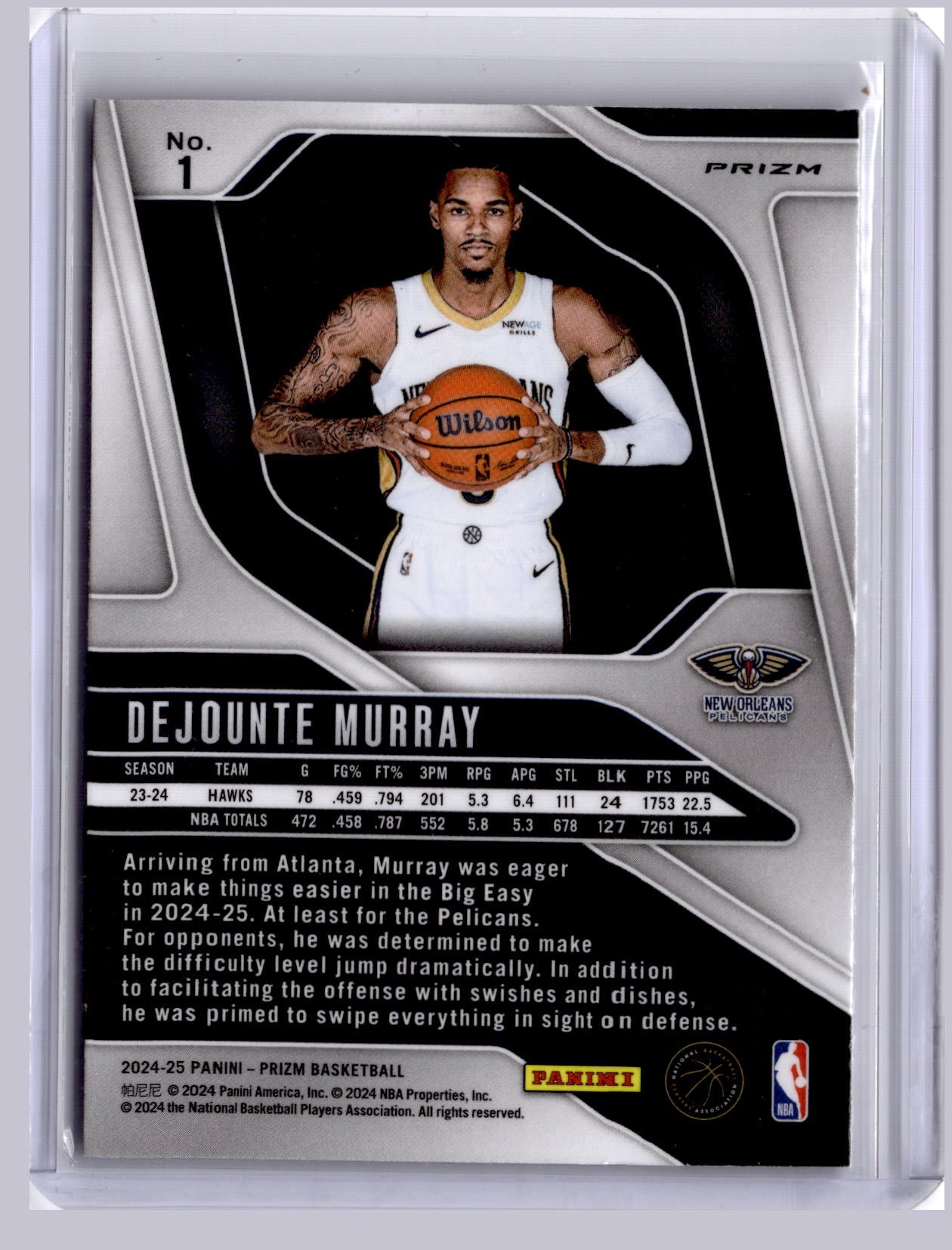 Dejounte Murray 2024 Panini Prizm Silver