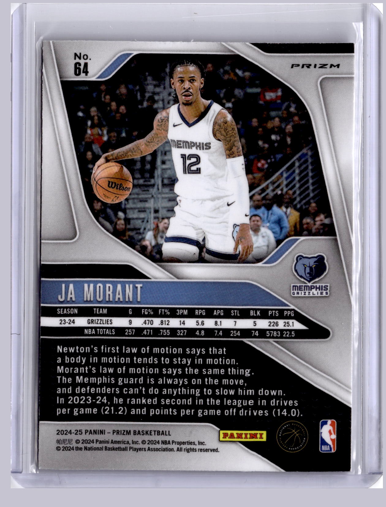 Ja Morant 2024 Panini Prizm Hyper