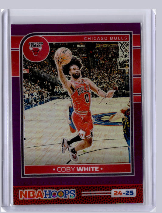 Coby White 2024 Panini Hoops Purple Prizm 056/249