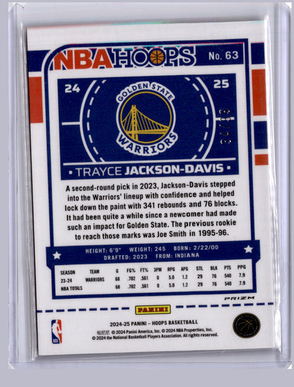 Trayce Jackson-Davis 2024 Panini Hoops Red Lazer 34/99