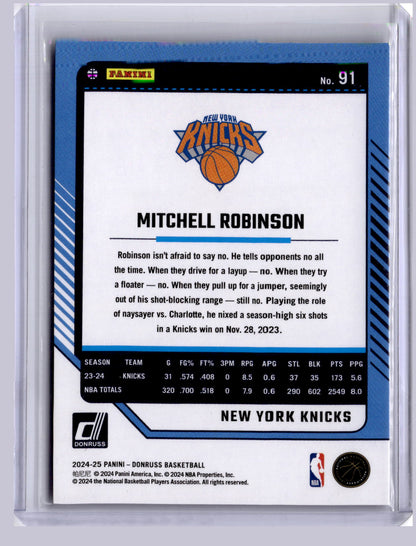 Mitchell Robinson 2024 Panini Donruss Hyper 079/125