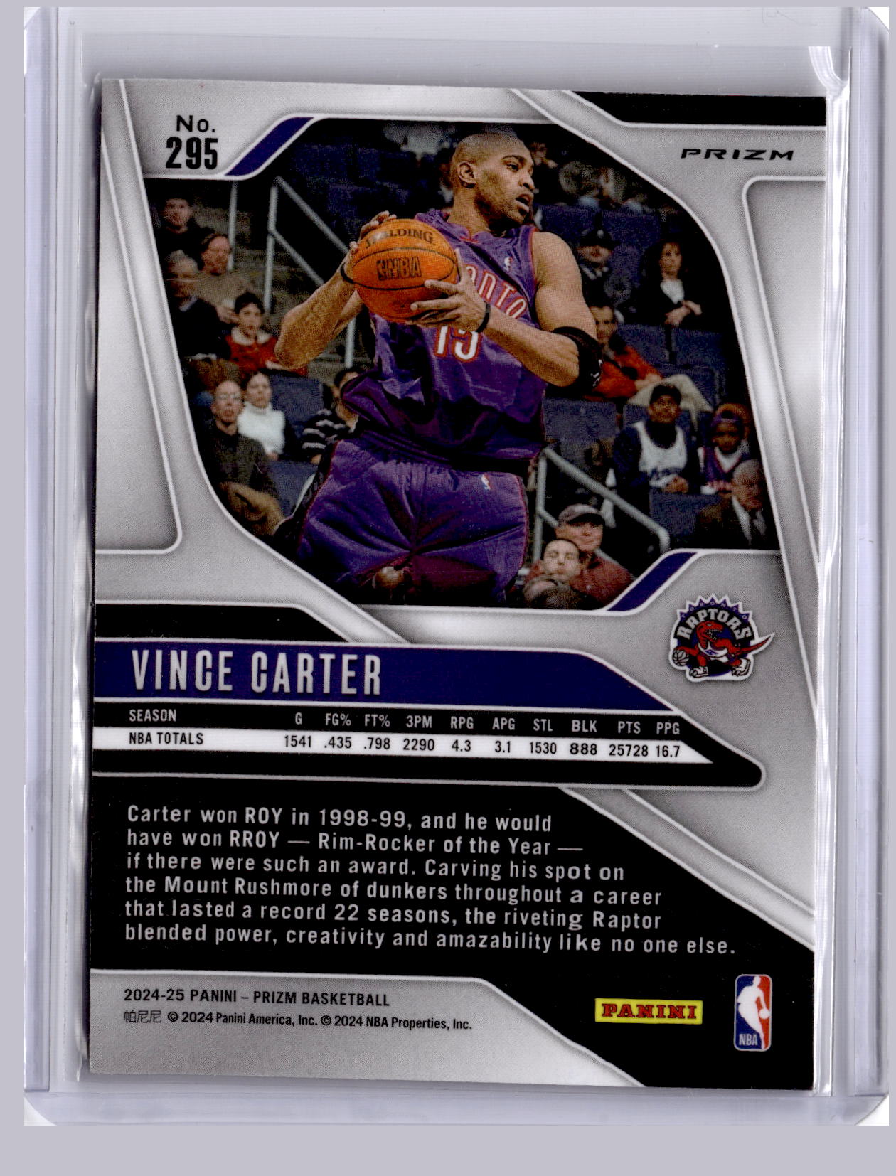 Vince Carter 2024 Panini Prizm Ruby Wave