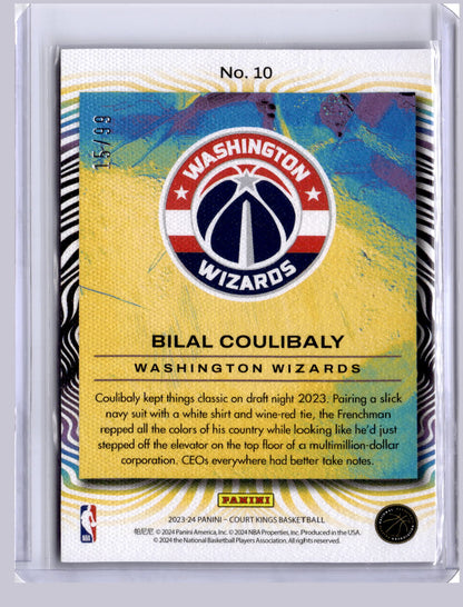 Bilal Coulibaly 2023 Panini Court Kings Sapphire Dressed To Impress RC 15/99