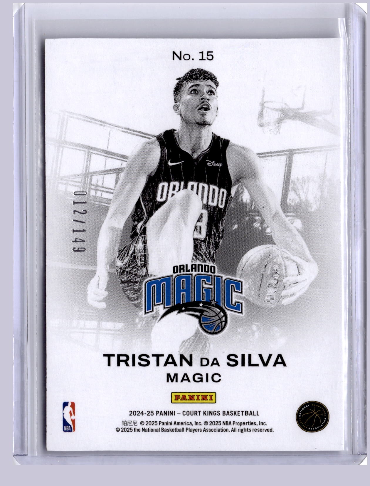 Tristan Da Silva 2024 Court Kings Panini Works in Progress Ruby RC 12/149