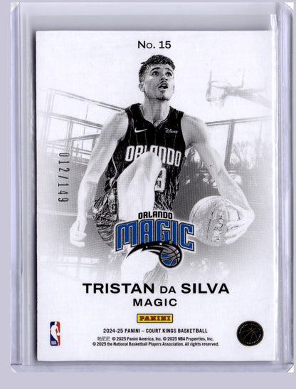Tristan Da Silva 2024 Court Kings Panini Works in Progress Ruby RC 12/149