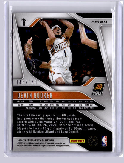 Devin Booker 2024 Panini Prizm Purple Ice 146/149
