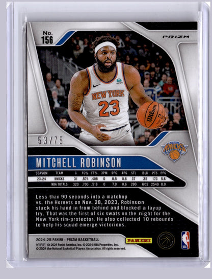 Mitchell Robinson 2024 Panini Prizm Red Power 53/75