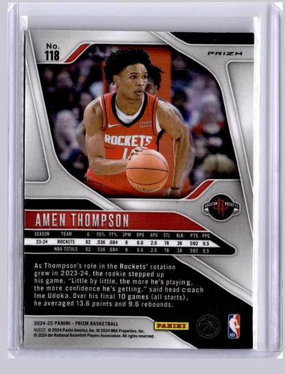 Amen Thompson 2024 Panini Prizm Silver