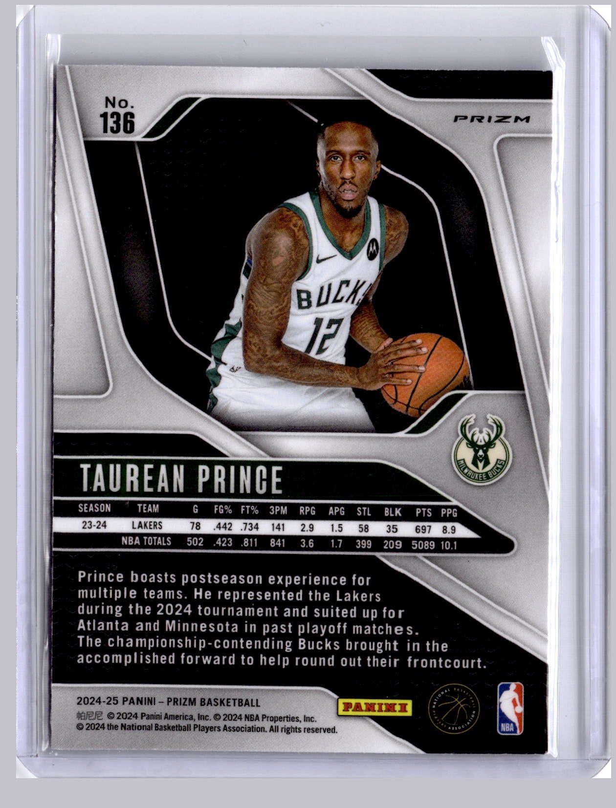 Taurean Prince 2024 Panini Prizm Silver