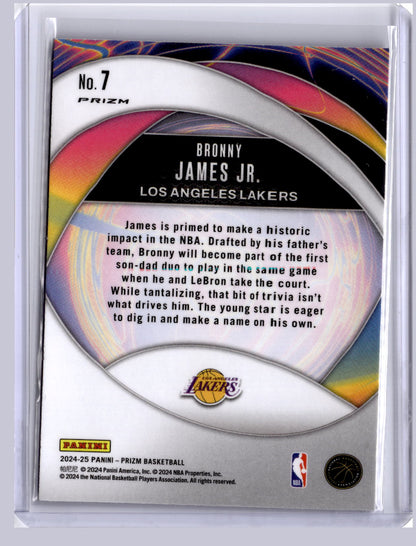 Bronny James Jr. 2024 Panini Prizm Instant Impact Green RC