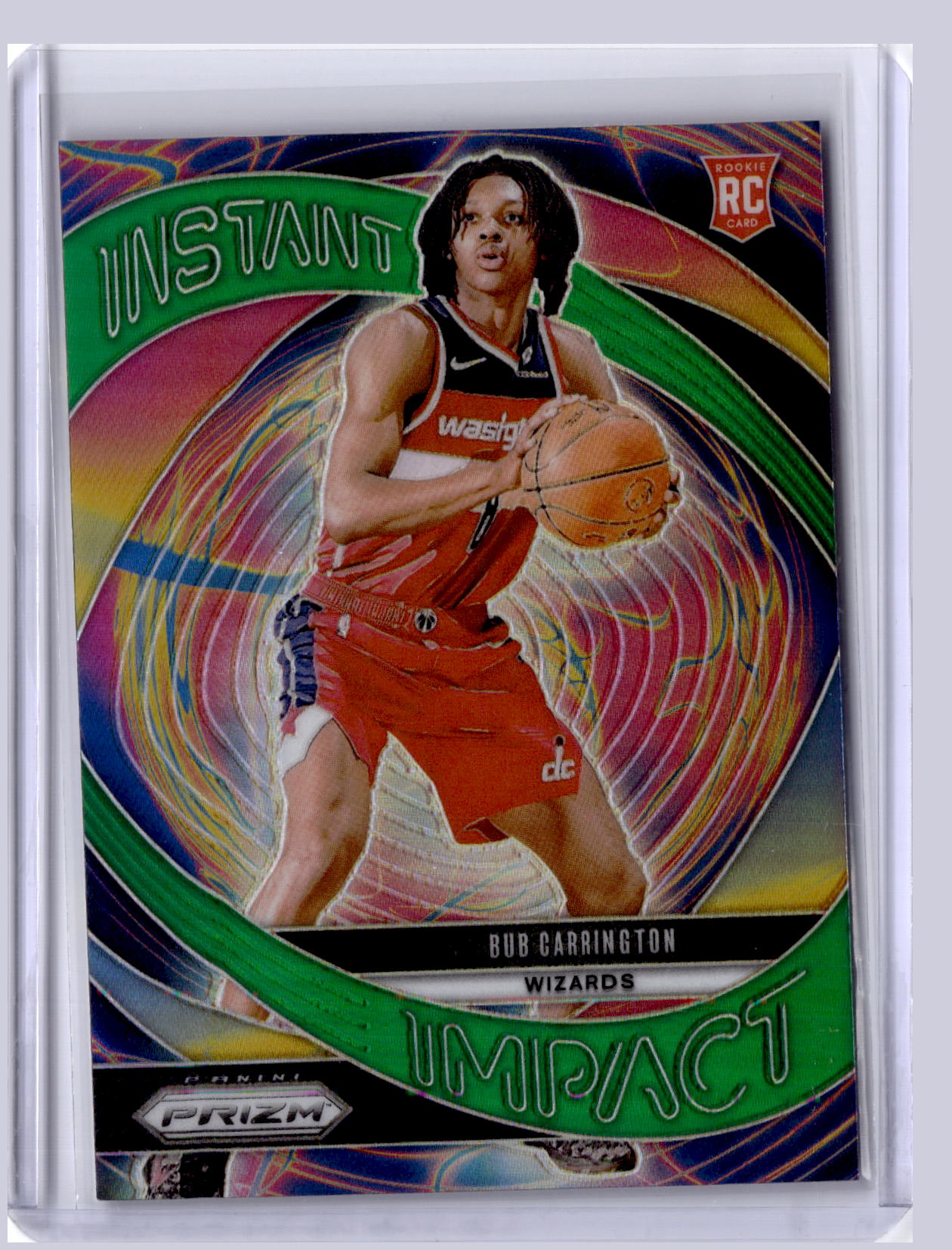 Bub Carrington 2024 Panini Prizm Instant Impact Green RC