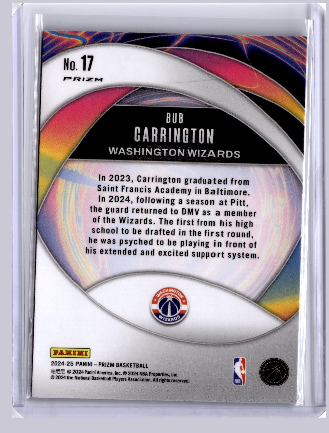Bub Carrington 2024 Panini Prizm Instant Impact Green RC