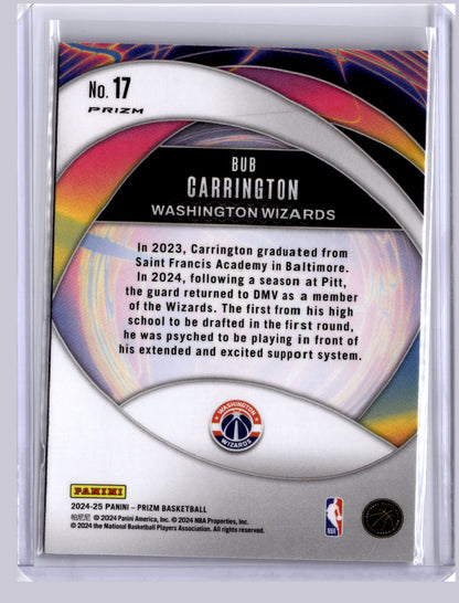 Bub Carrington 2024 Panini Prizm Instant Impact Green RC