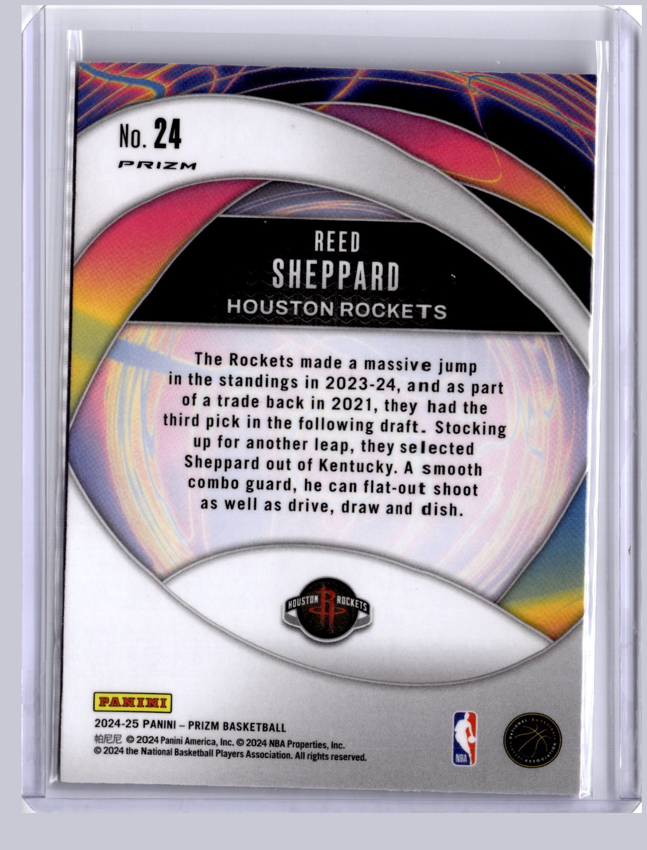 Reed Sheppard 2024 Panini Prizm Instant Impact Green RC