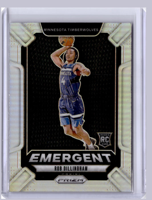 Rob Dillingham 2024 Panini Prizm Emergent Silver RC