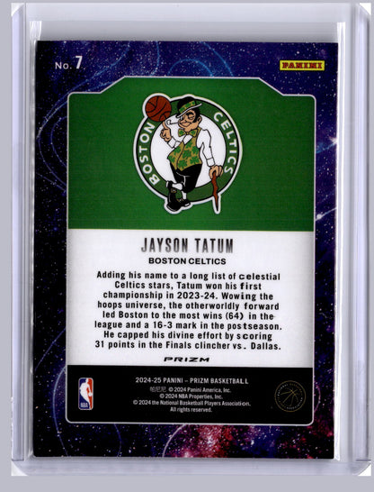 Jayson Tatum 2024 Panini Prizm Deep Space Green