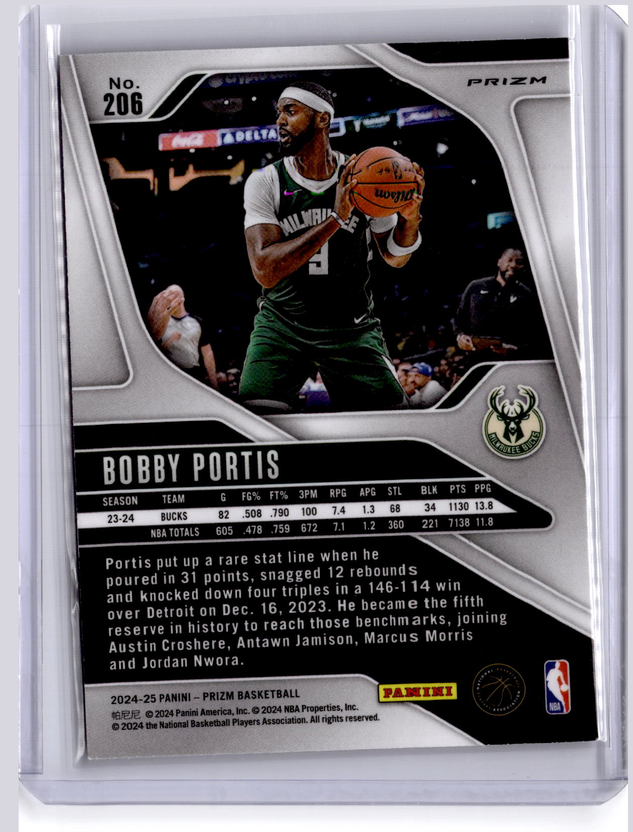 Bobby Portis 2024 Panini Prizm Fast Break