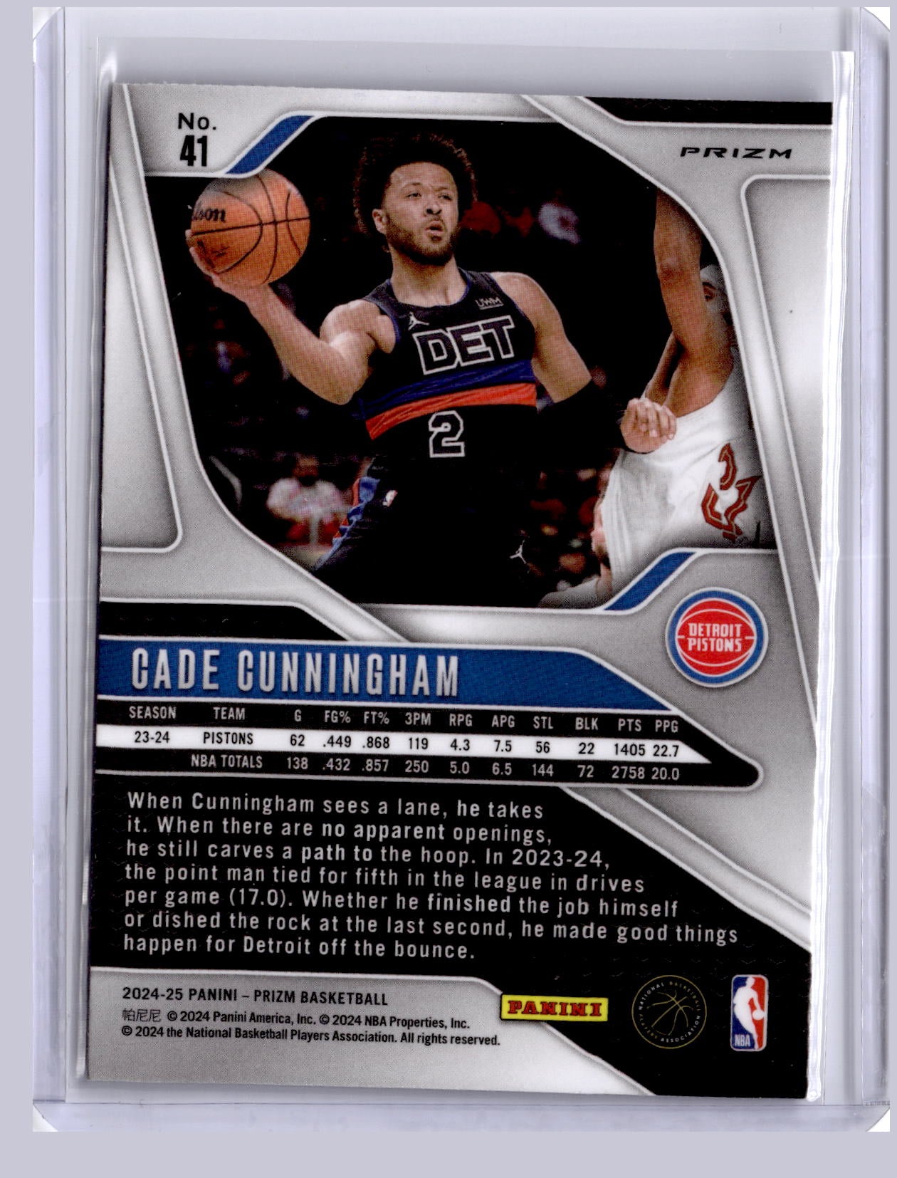 Cade Cunningham 2024 Panini Prizm Silver