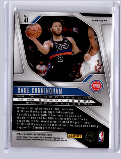 Cade Cunningham 2024 Panini Prizm Silver