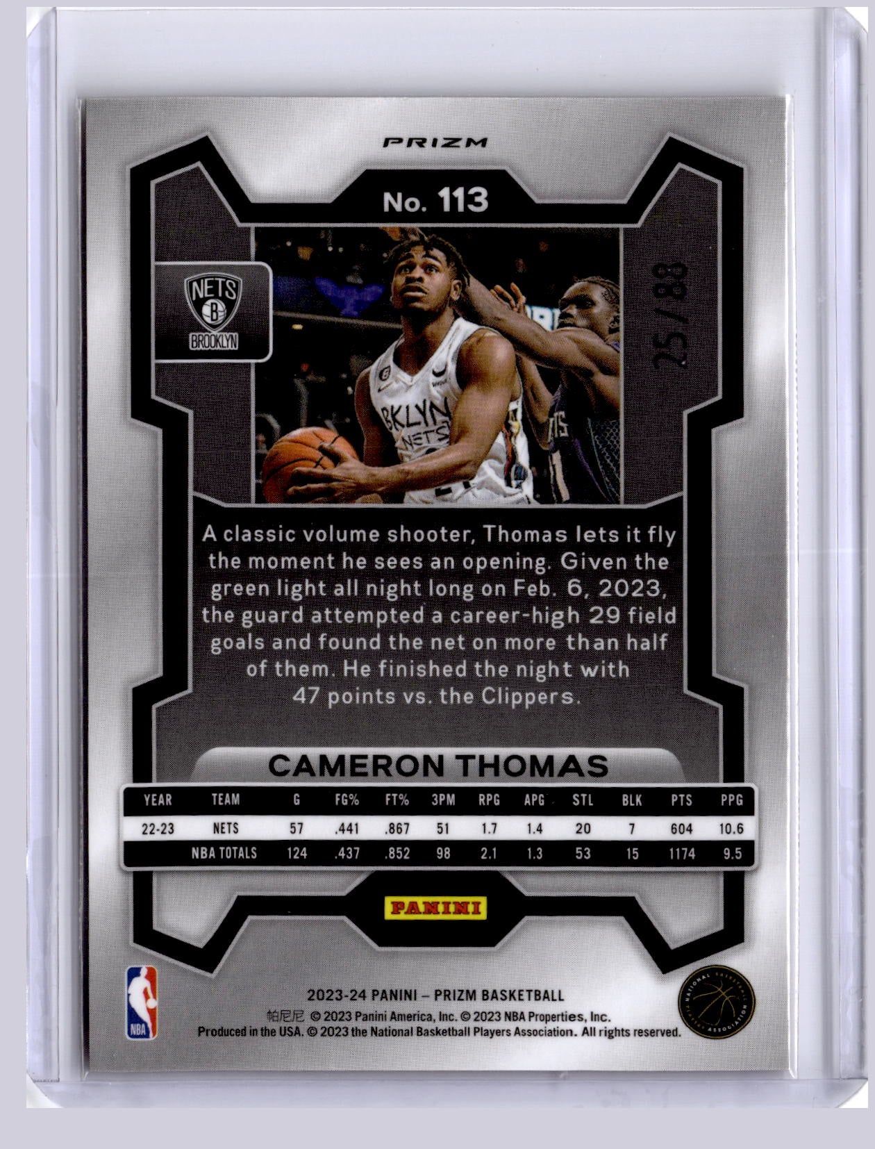 Cameron Thomas 2023 Panini Prizm Multi Color 25/88