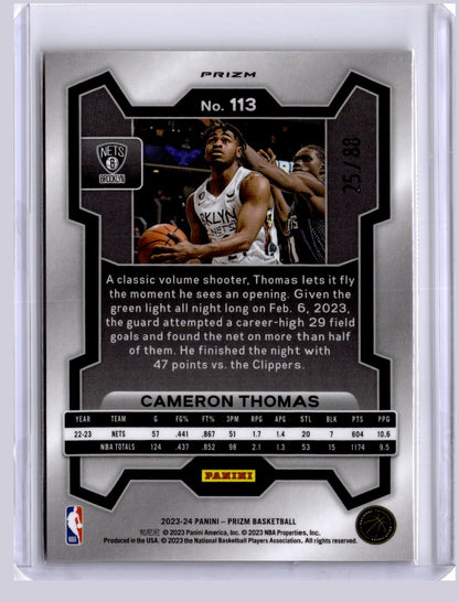 Cameron Thomas 2023 Panini Prizm Multi Color 25/88