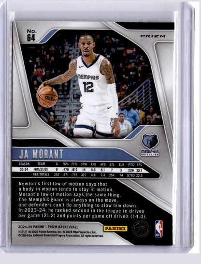 Ja Morant 2024 Panini Prizm Silver