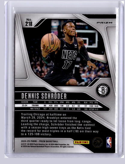 Dennis Schroder 2024 Panini Prizm Silver