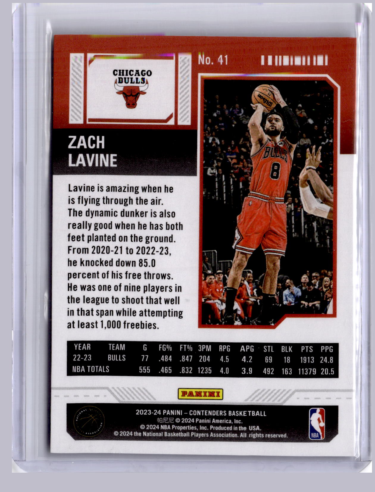 Zach LaVine 2023 Panini Contenders Playoff Ticket 242/249