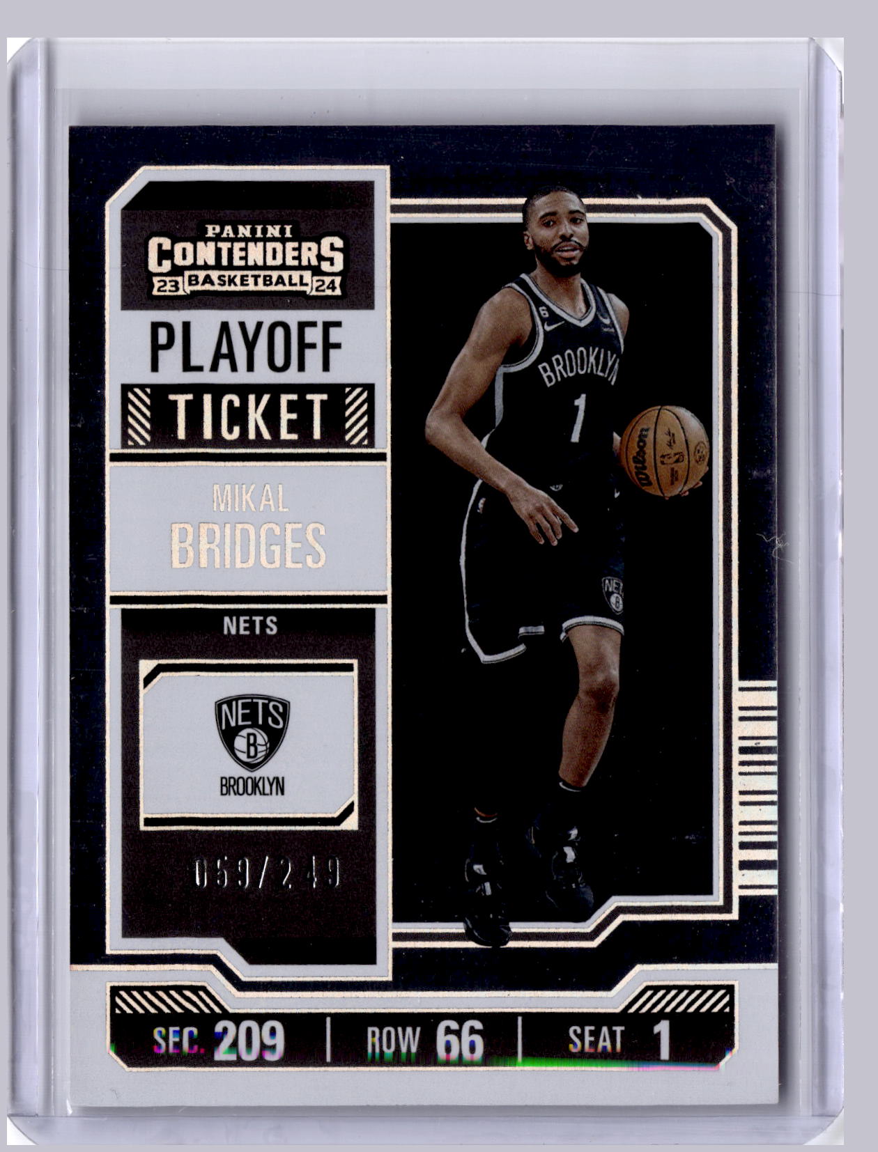 Mikal Bridges 2023 Panini Contenders Playoff Ticket 059/249
