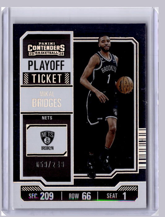 Mikal Bridges 2023 Panini Contenders Playoff Ticket 059/249