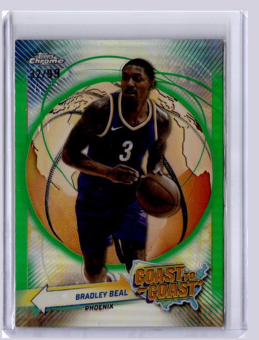 Bradley Beal 2023 Topps Chrome Coast to Coast Green 32/99