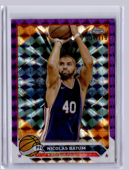 Nicolas Batum 2023 Topps Chrome Purple Geometric 004/119