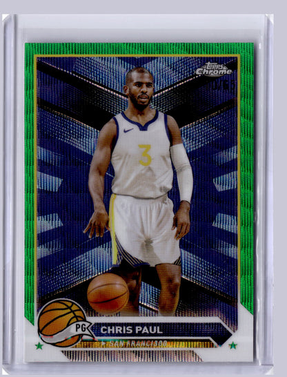 Chris Paul 2023 Topps Chrome Green Wave 10/65