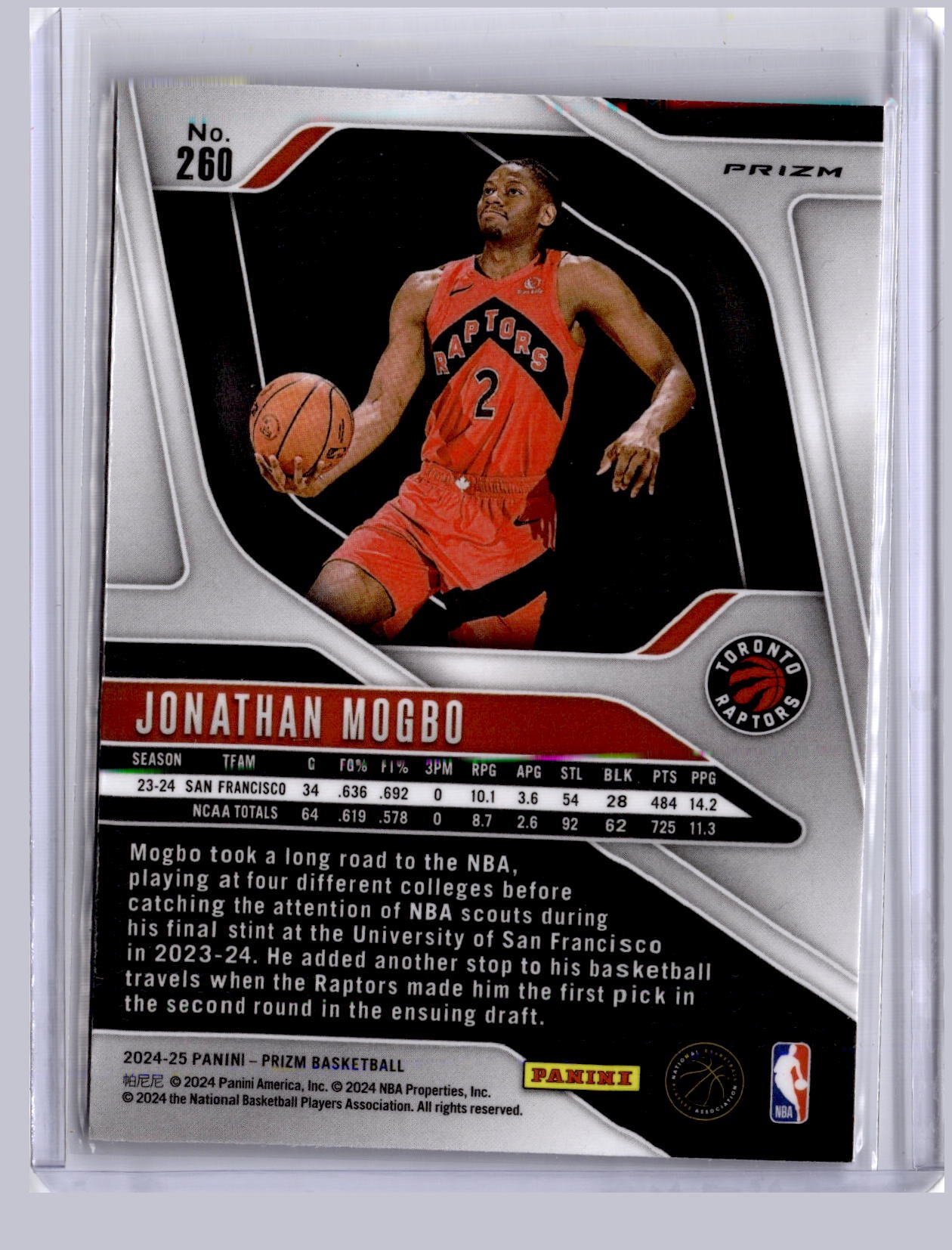 Jonathan Mogbo 2024-25 Panini Prizm Ice RC