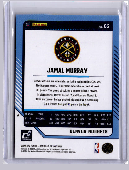 Jamal Murray 2024-25 Panini Donruss Purple Press Proof 130/199