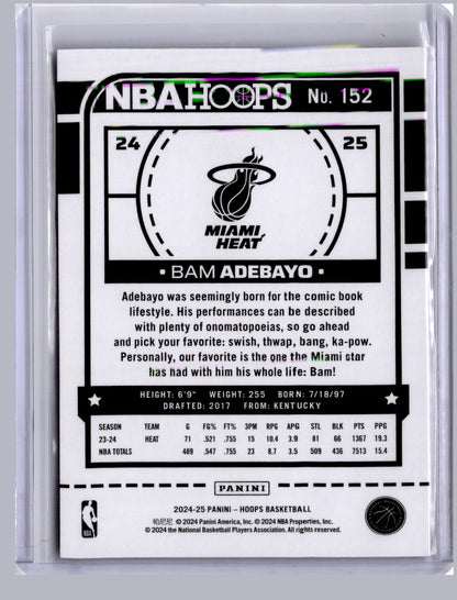Bam Adebayo 2024-25 Panini Hoops Silver 135/199