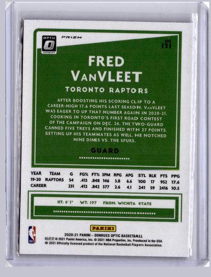 Fred VanVleet 2020-21 Panini Donruss Optic Red Wave