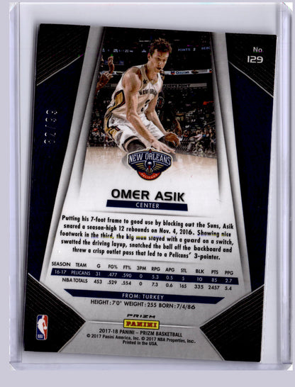 Omer Asik 2017-18 Panini Prizm Blue Ice 82/99